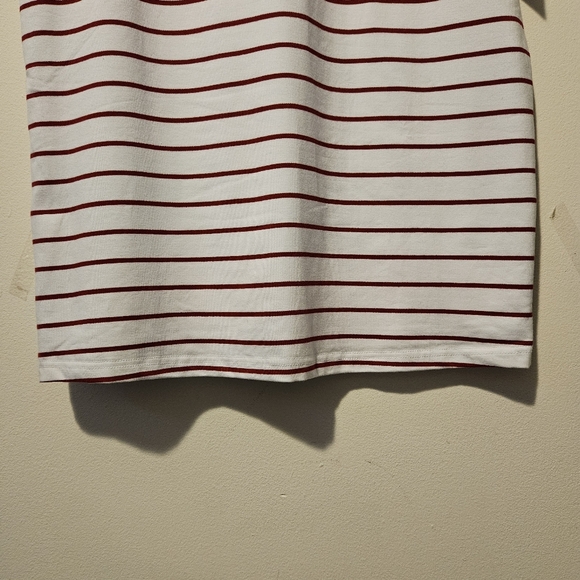 Lulus Womens Mini Dress White w/ Red Stripes Short Sleeve Crew Neck Size Small - Picture 7 of 12